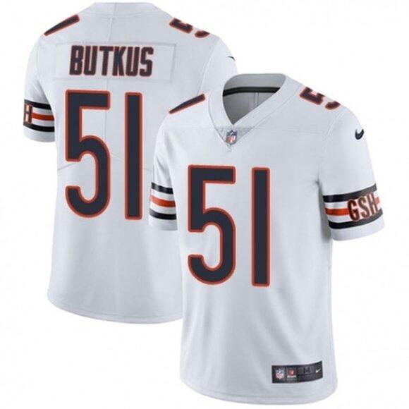 Men's Chicago Bears #51 Dick Butkus White NFL Vapor untouchable Limited Stitched Jersey